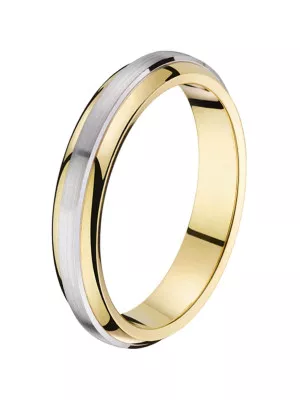 Orphelia® Unisex's Sterling Silver Wedding ring - Silver/Gold OR6857/N/LE/4/54