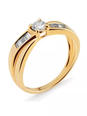 Orphelia® Women's Yellow gold 18C Ring - Gold R4785-H