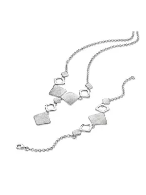 Orphelia Silver Set: Chain + Bracelet SET-024 #1