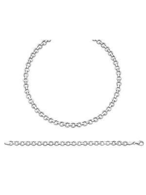 Orphelia Sterling Silver Set: Chain + Bracelet SET-037 #1