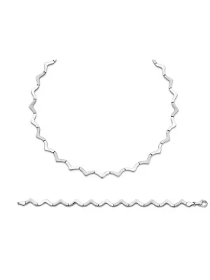 Orphelia® Women's Sterling Silver Set: Chain + Bracelet - Silver SET-040