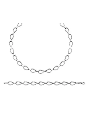 Orphelia Silver Set: Chain + Bracelet SET-044 #1