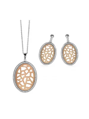 Sterling Silver Set: Chain-Pendant + Earrings SET-064 #1