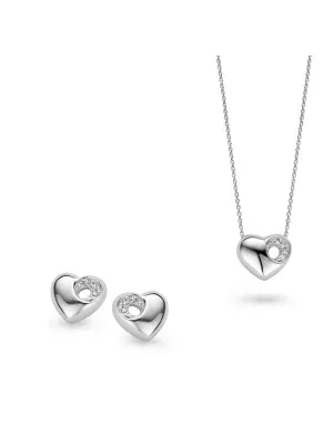 Orphelia® Women's Sterling Silver Set: Chain-Pendant + Earrings - Silver SET-5019