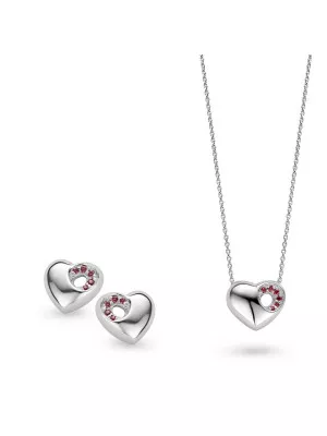 Orphelia® Women's Sterling Silver Set: Chain-Pendant + Earrings - Silver SET-5020