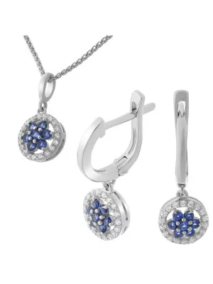 Orphelia Silver Set: Chain-pendant + Earrings SET-7047 #1