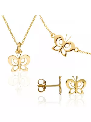 Orphelia Silver Set: Bracelet + Earrings + Necklace SET-7074/1 #1
