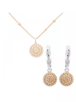 Silver Set: Chain-pendant + Earrings SET-7120 #1