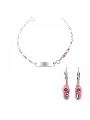 Child's Silver Set: Bracelet + Earrings SET-7136 #1