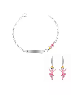 Child's Silver Set: Bracelet + Earrings SET-7137/1 #1