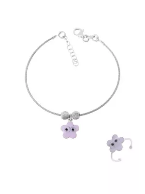 Child's Silver Set: Bracelet + Ring SET-7142 #1