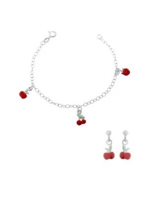 Child's Silver Set: Bracelet + Earrings SET-7149/1 #1