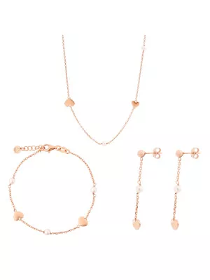Orphelia Silver Set: Chain + Bracelet + Earrings SET-7378 #1
