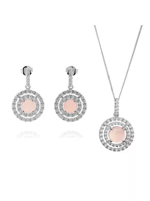 Silver Set: Chain-pendant + Earrings SET-7481/PC #1