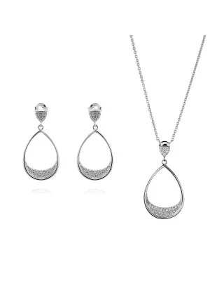 Orphelia Silver Set: Necklace + Earrings SET-7490 #1