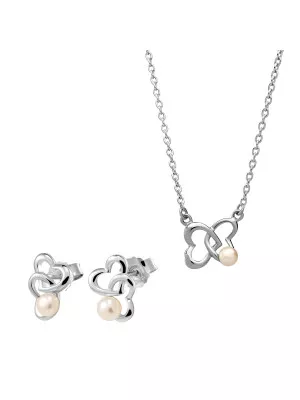 Orphelia Lili Silver Set: Chain-pendant + Earrings SET-7513 #1