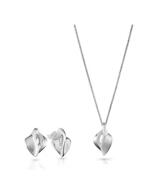 Anet Silver Set: Chain-pendant + Earrings SET-7520 #1