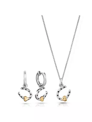 Aurora Silver Set: Chain-pendant + Earrings SET-7525 #1