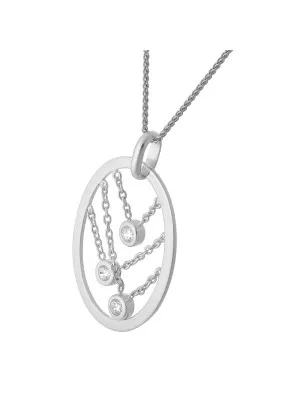 Orphelia® Women's Sterling Silver Chain with Pendant - Silver ZH-4360