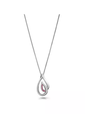 Dazzle Silver Chain With Pendant ZH-7518/R #1