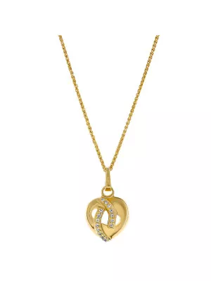 Orphelia® 'Amore' Women's Sterling Silver Pendant with Chain - Gold ZH-7577/G