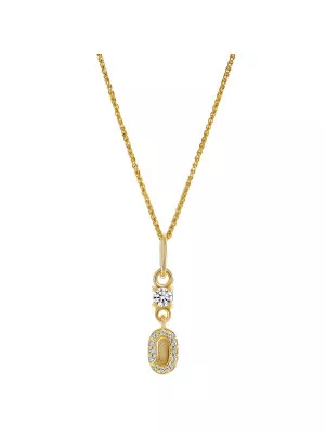 Orphelia® 'Lily' Women's Sterling Silver Pendant with Chain - Gold ZH-7582/G