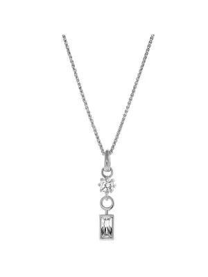 Orphelia® 'Madelyn' Women's Sterling Silver Pendant with Chain - Silver ZH-7583