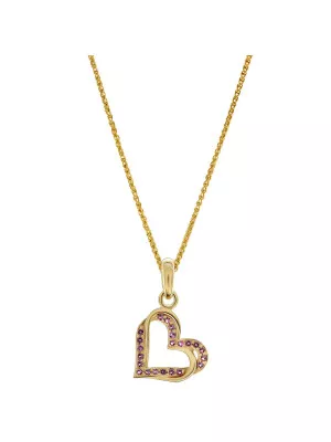 Orphelia® 'Cecilia' Women's Sterling Silver Pendant with Chain - Gold ZH-7584/R