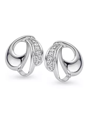 Orphelia® Women's Sterling Silver Stud Earrings - Silver ZO-5024