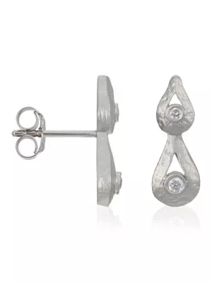 Orphelia® Women's Sterling Silver Stud Earrings - Silver ZO-5253