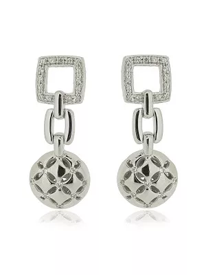 Orphelia® Women's Sterling Silver Drop Earrings - Silver ZO-5800