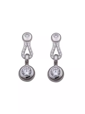 Orphelia® Women's Sterling Silver Drop Earrings - Silver ZO-5848