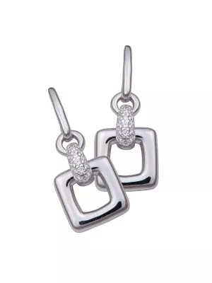 Orphelia® Women's Sterling Silver Drop Earrings - Silver ZO-5858