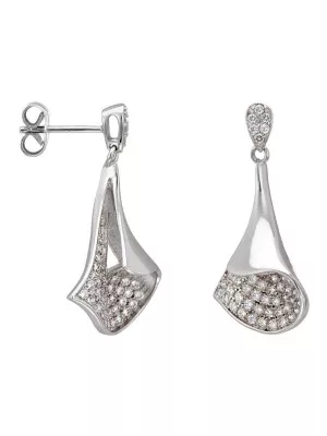 Orphelia® Women's Sterling Silver Drop Earrings - Silver ZO-5935