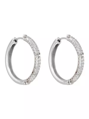 Orphelia Women's Silver Hoop Earrings ZO-5941