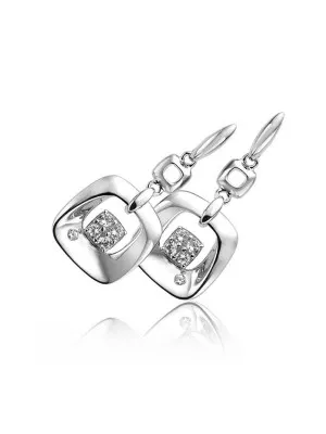 Orphelia® Women's Sterling Silver Drop Earrings - Silver ZO-5947