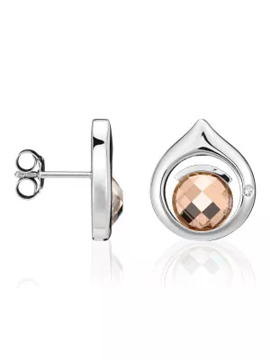 Orphelia® Women's Sterling Silver Stud Earrings - Silver ZO-5979