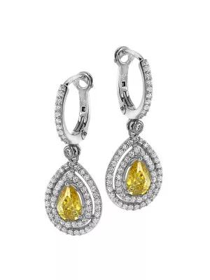 Ellen Silver Drop Earrings ZO-7048