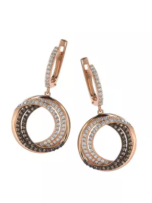 Alina Silver Drop Earrings ZO-7055 #1