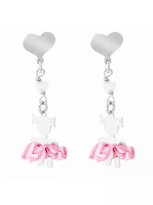 Cute Silver Drop Earrings ZO-7133 #1