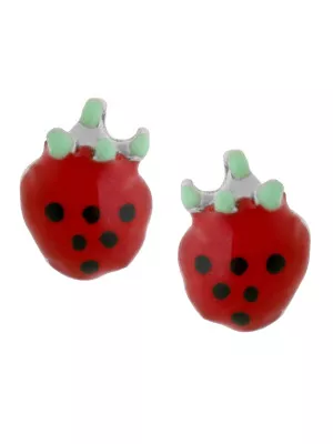 Apple Silver Stud Earrings ZO-7149 #1