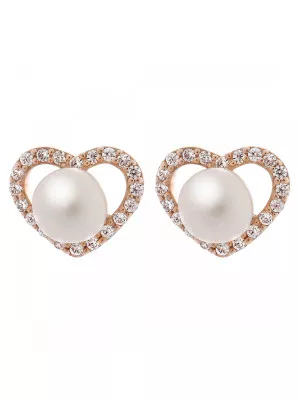 Alberte Silver Stud Earrings ZO-7233/RG #1