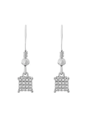 Claudia Silver Drop Earrings ZO-7344