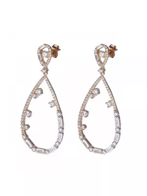 ORPHELIA SILVER Islia Drop Earrings ZO-7423/RG