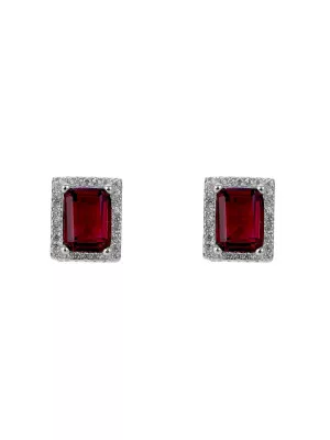 ORPHELIA SILVER Enora Stud Earrings ZO-7425/RU