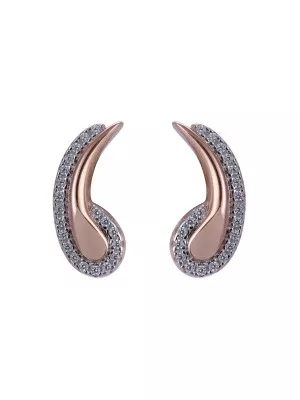 Orphelia Tilou Silver Stud Earrings ZO-7441 #1