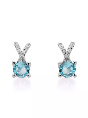 Orphelia Maya Silver Drop Earrings ZO-7478/AQ #1
