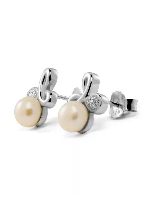 Orphelia Elisabeth Silver Stud Earrings ZO-7511 #1