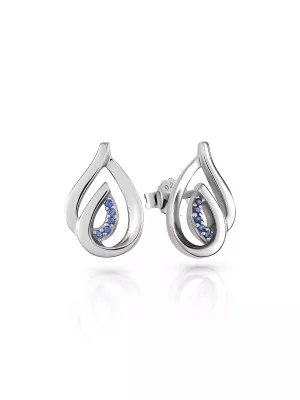 Dazzle Silver Stud Earrings ZO-7518/B #1