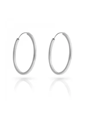 Orphelia Agata Sterling Silver Hoop Earrings ZO-7552 #1